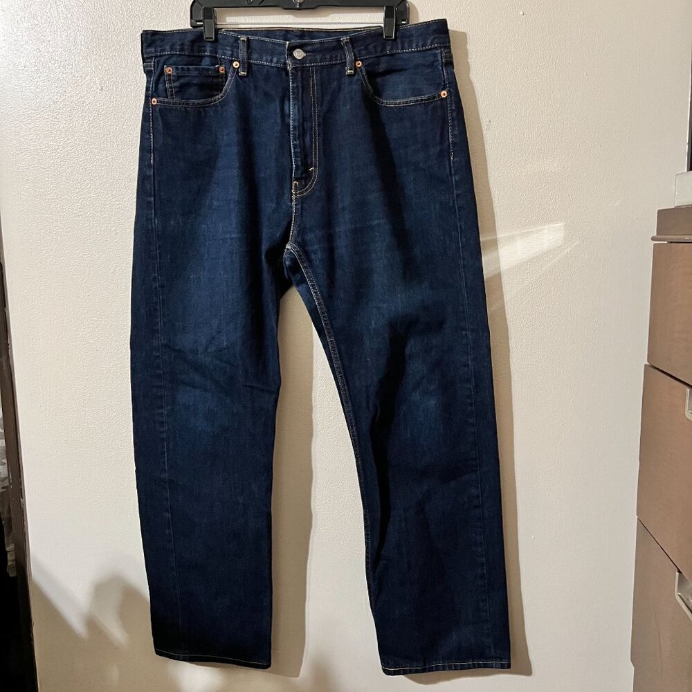 505 Levi's Men's Wide Leg dark blue jeans size 40X32